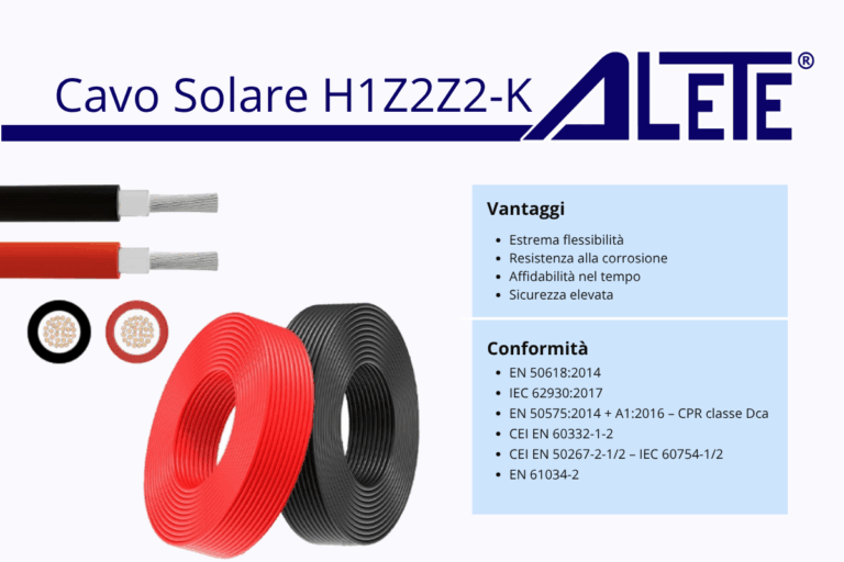 Cavo solare WBS, Vantaggi e conformità